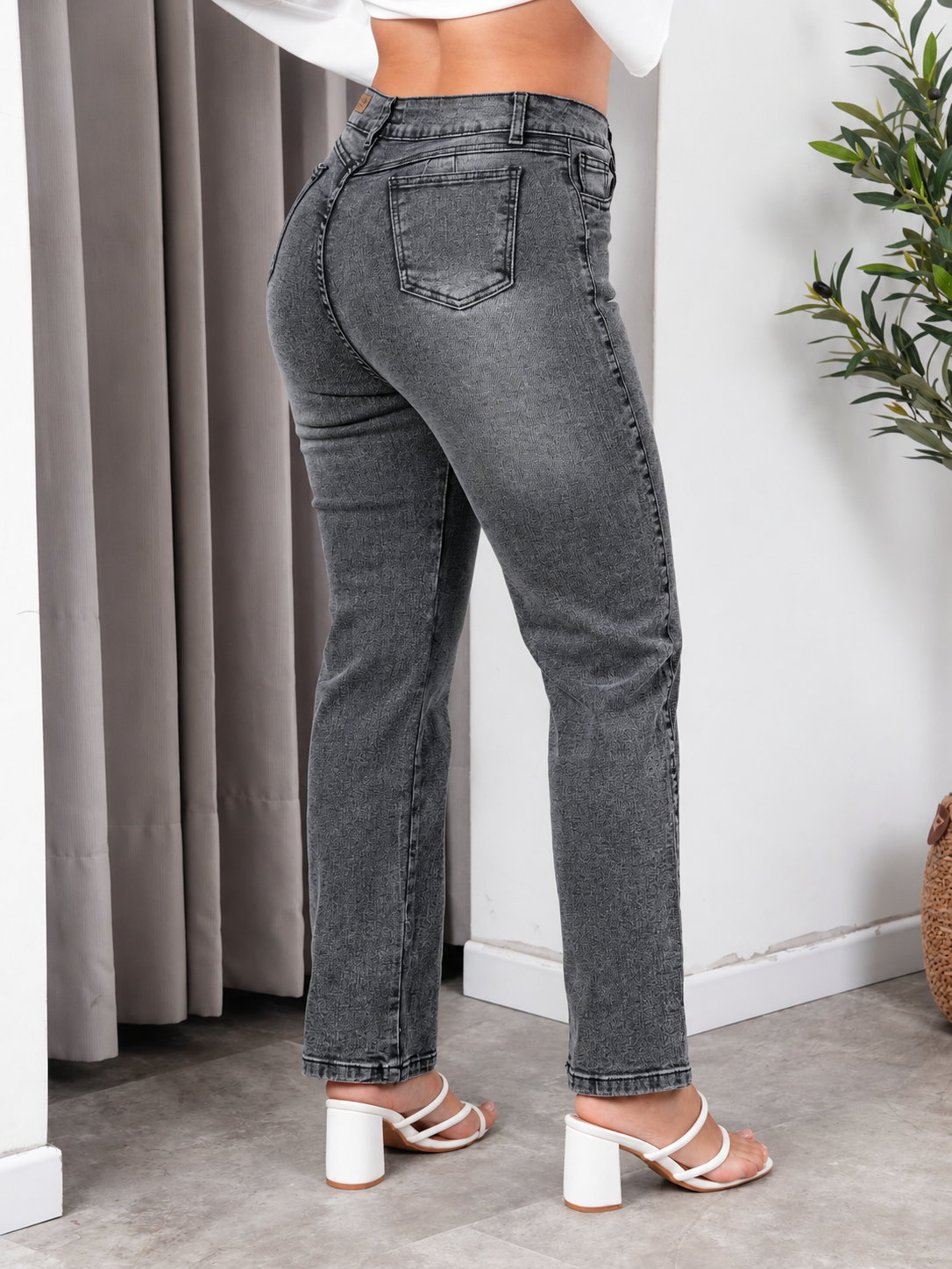 Jean Baggy Relaxed Plomo