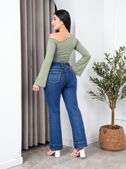Jean Amanda Cinturón Azul