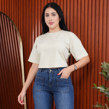 Polo Crop Basic Cotton