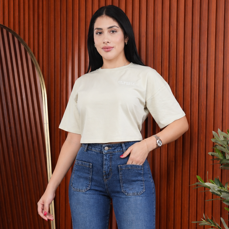 Polo Crop Basic Cotton